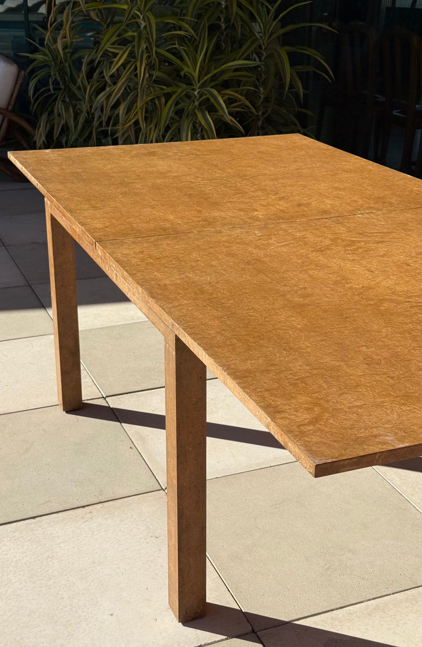 Burlwood Dining Table by PACE Collection, Circa 1970