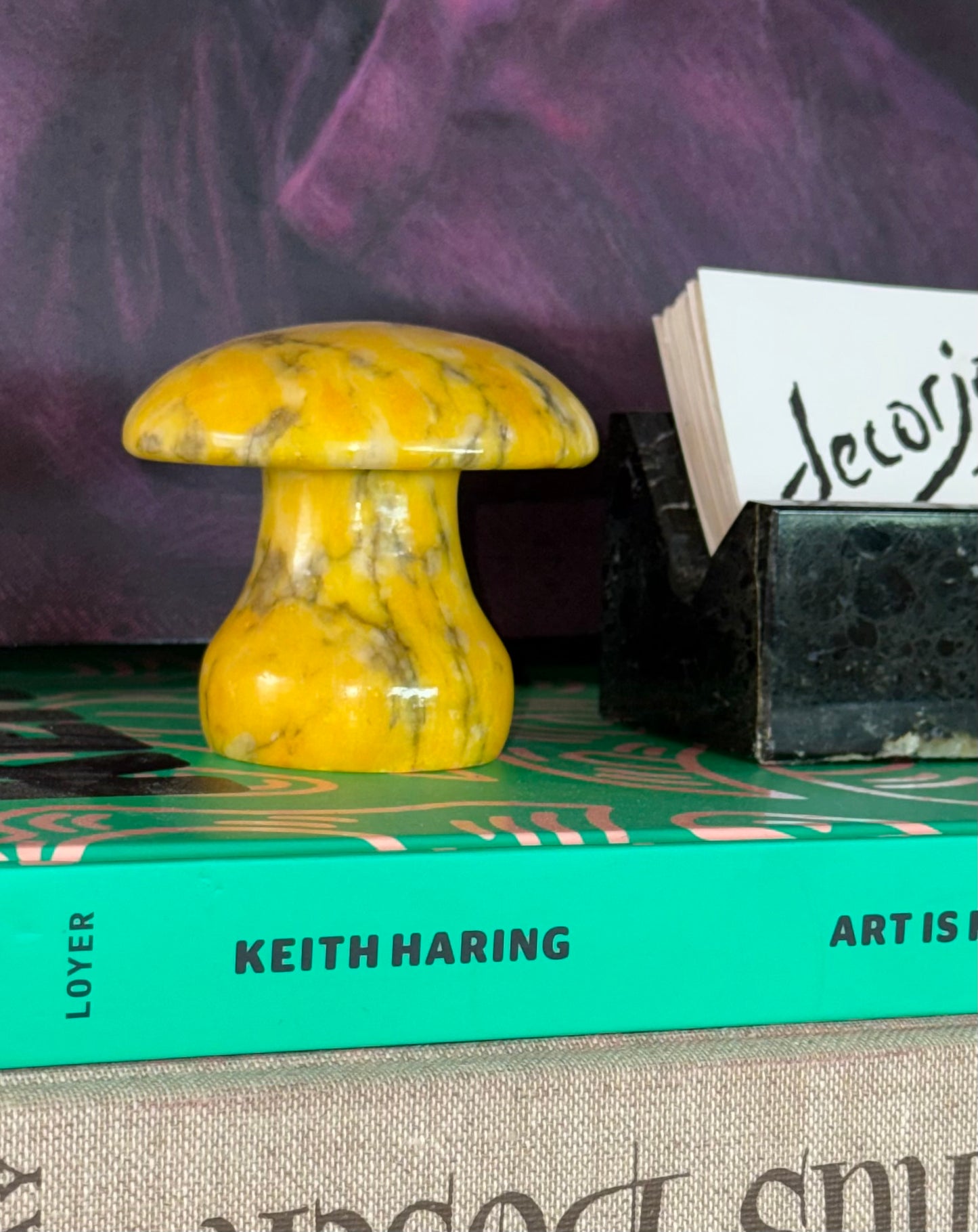 Vintage Italian alabaster mushroom, circa 1960