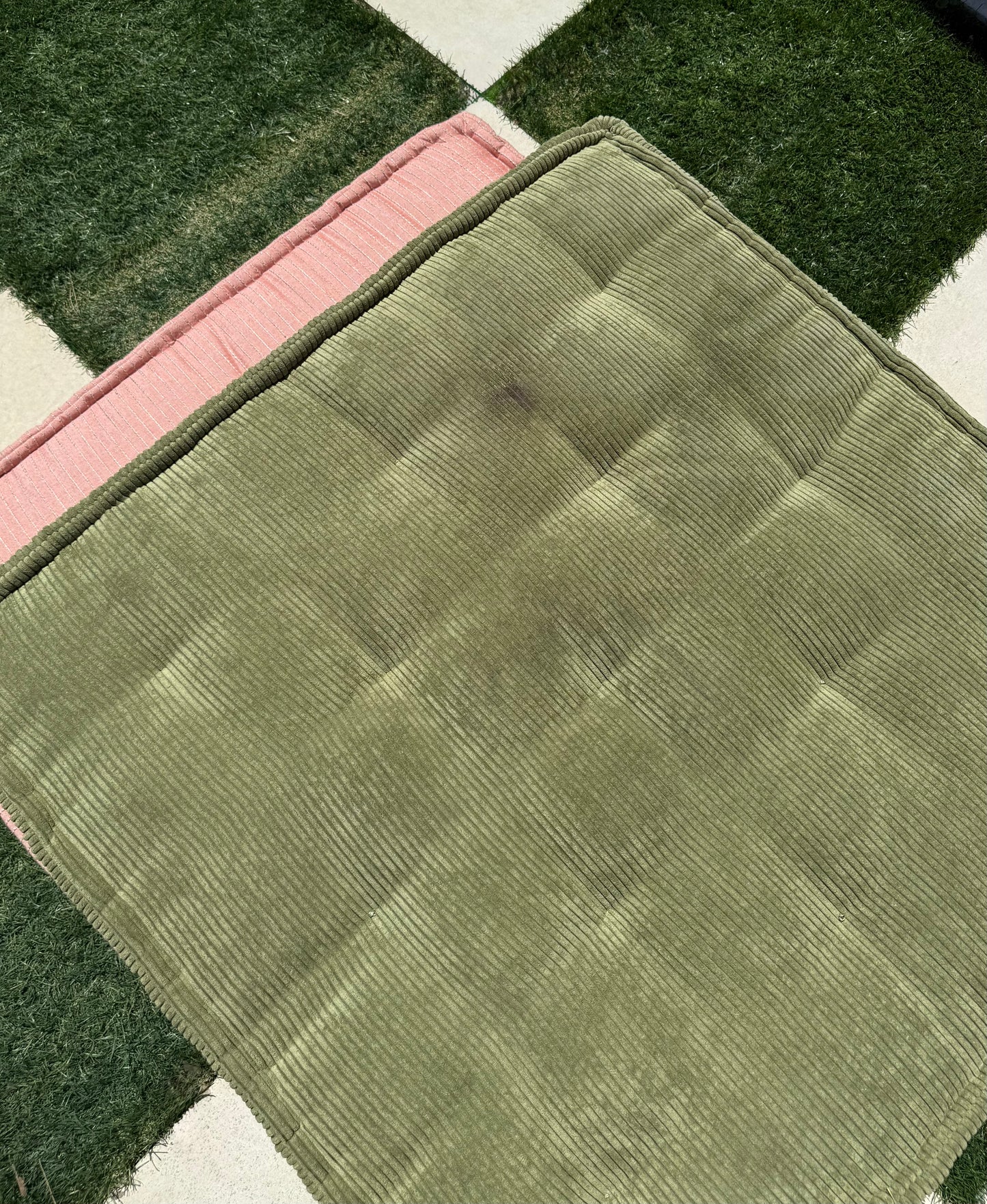 Pair of large floor cushions, 21st century