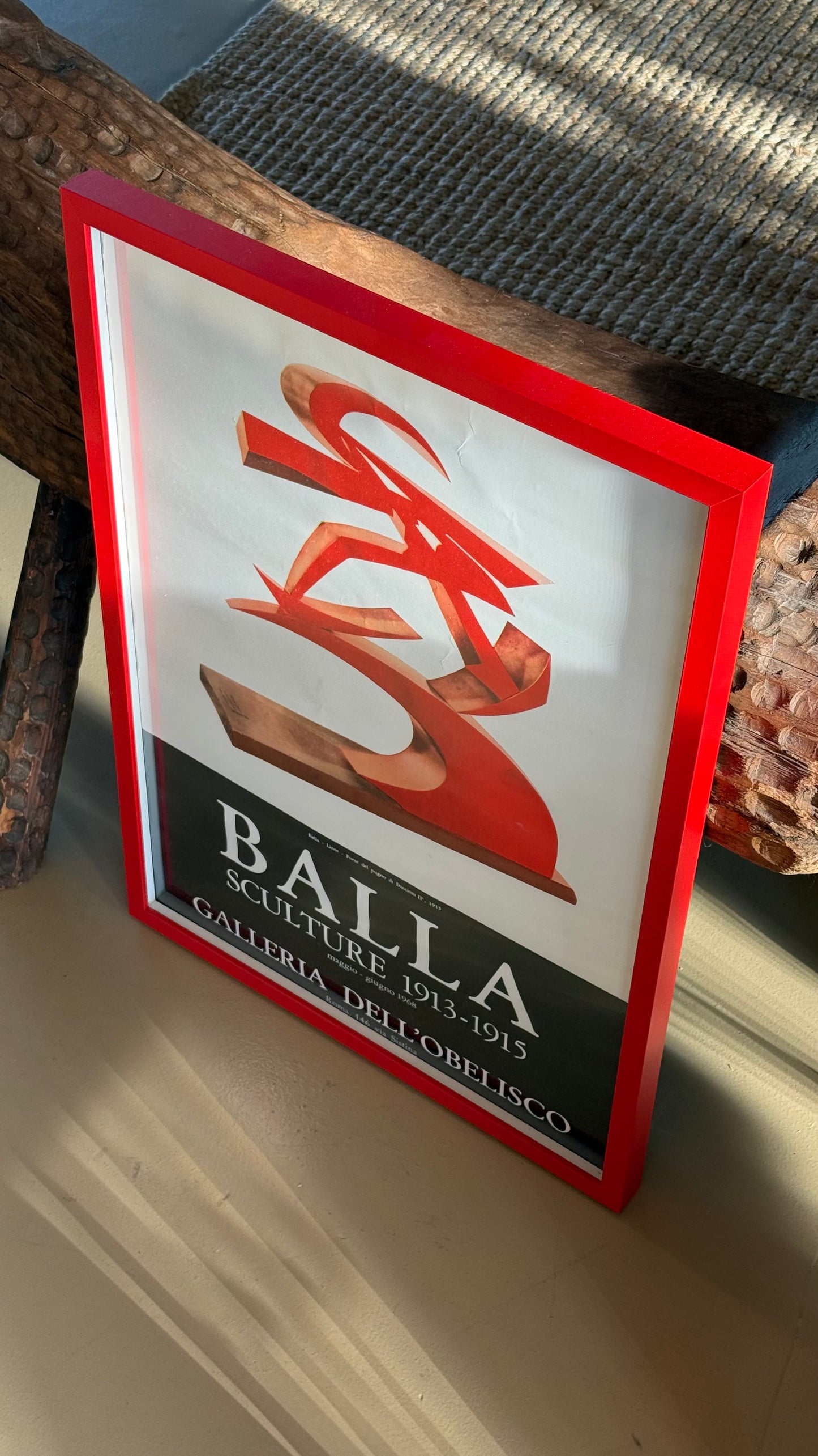 Vintage Italian Giacomo Balla exhibition poster, mid 20th century