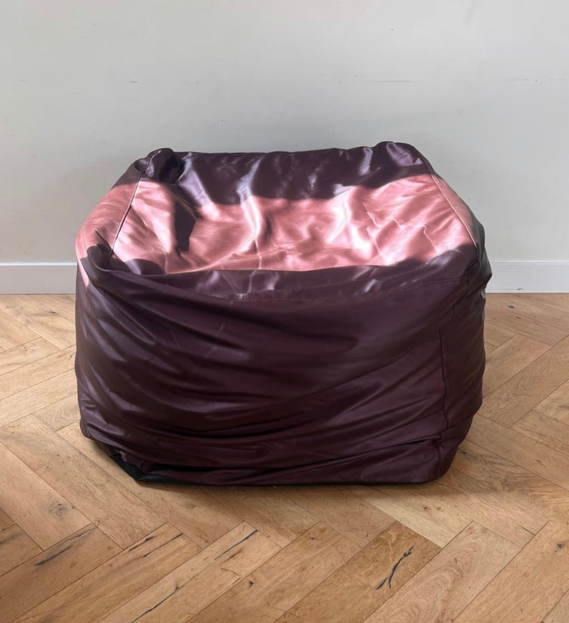 Purple vinyl bean bag by Ligne Roset, early aughts