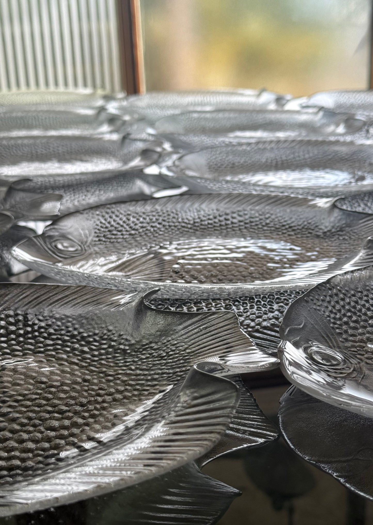 Set of Poisson dishes by Arcoroc, France late 20th century