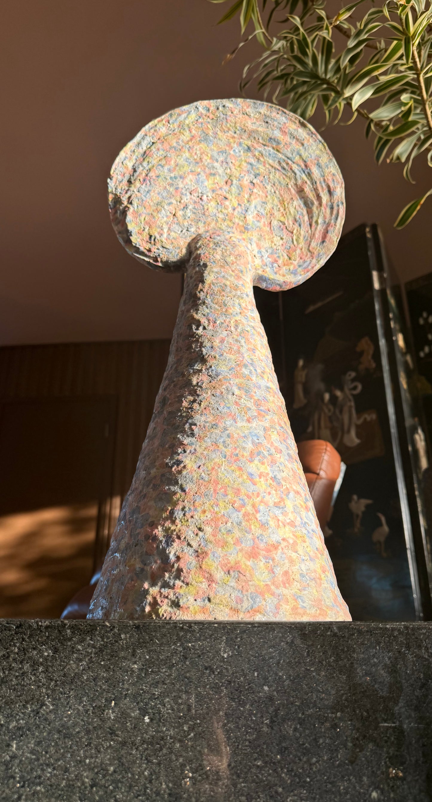 Monumental ceramic sculpture by Rachel Rosenthal, signed, late 20th century