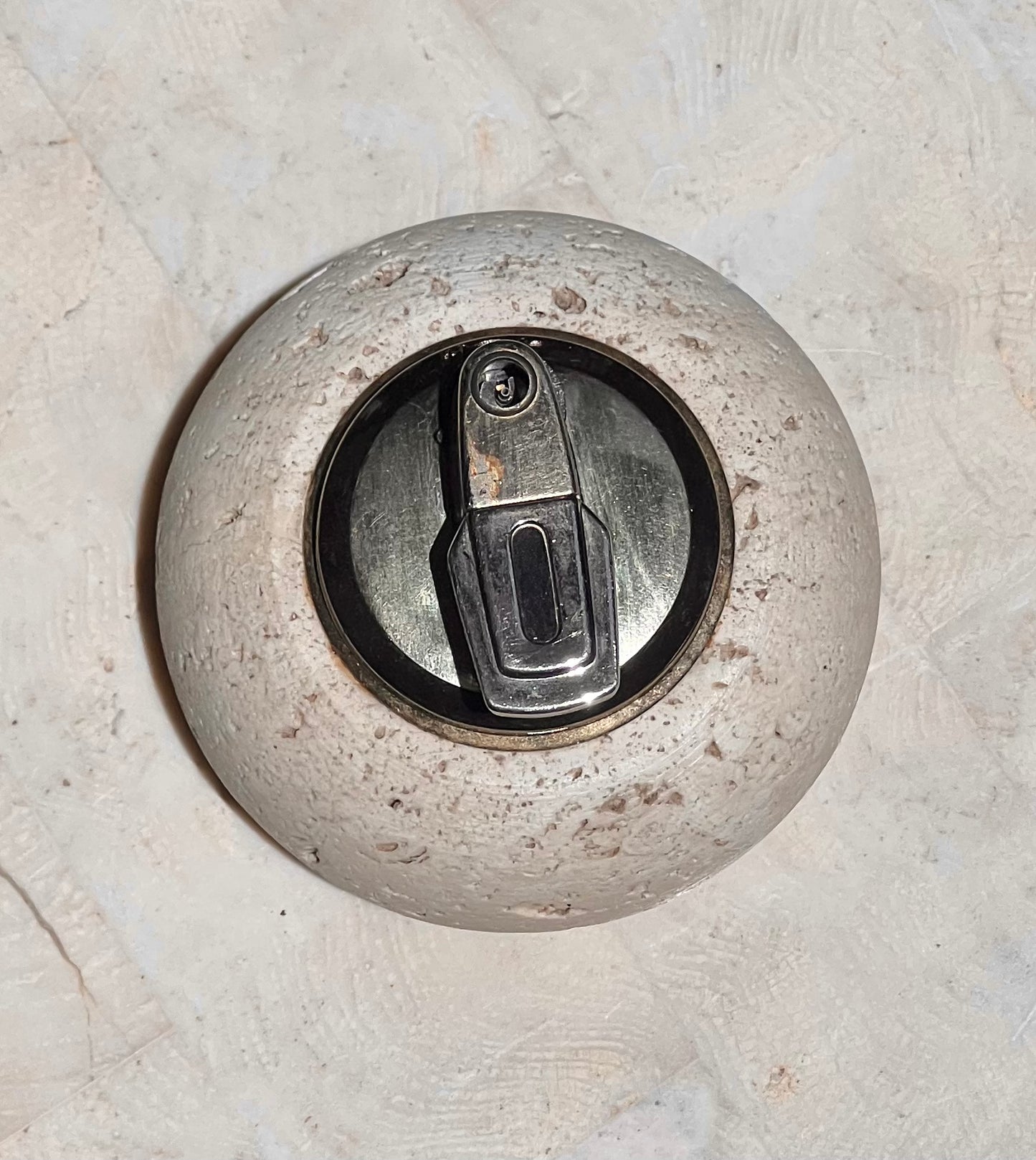 Travertine lighter attr. Cerri Nestore, circa 1970