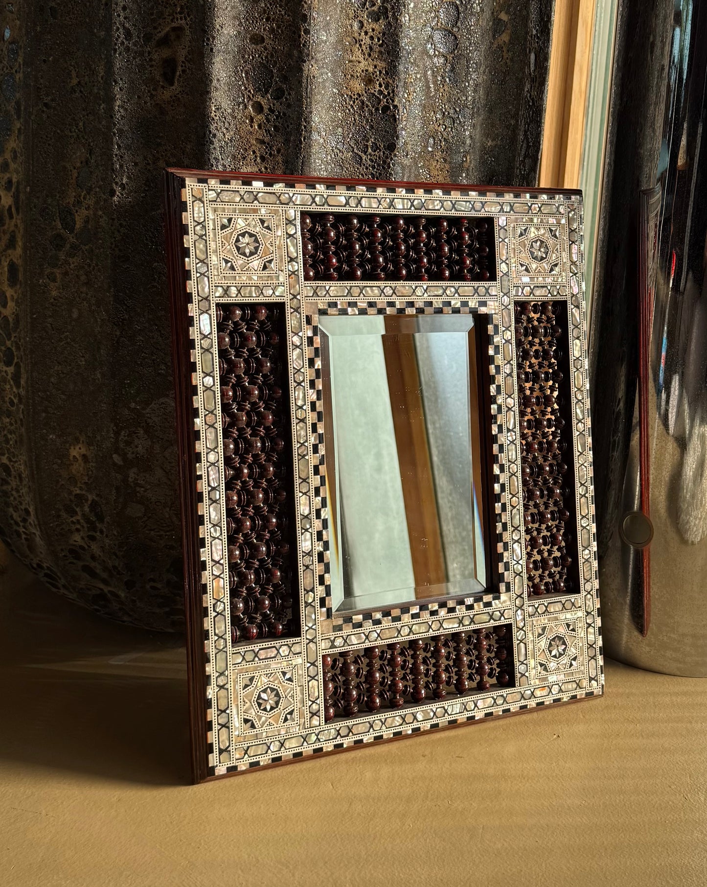Vintage Syrian mother-of-pearl mirror, 20th century